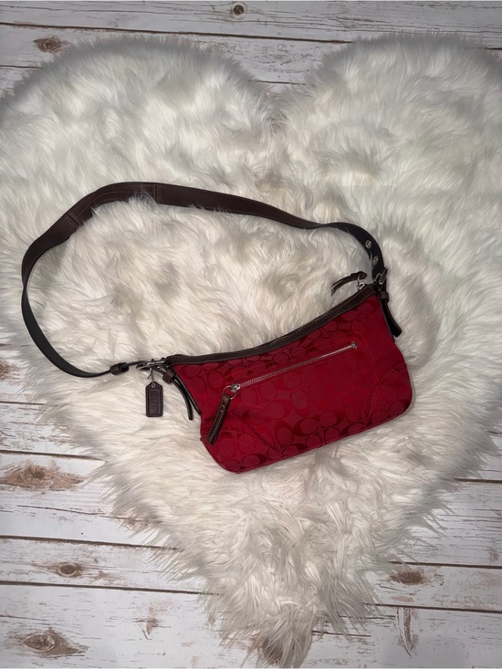 Coach Handbags - COACH Y2K Vintage Signature Sufflette Shoulder/Crossbody Bag Red 12884